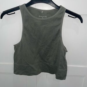 Dynamite Khaki Women's Crop Top
